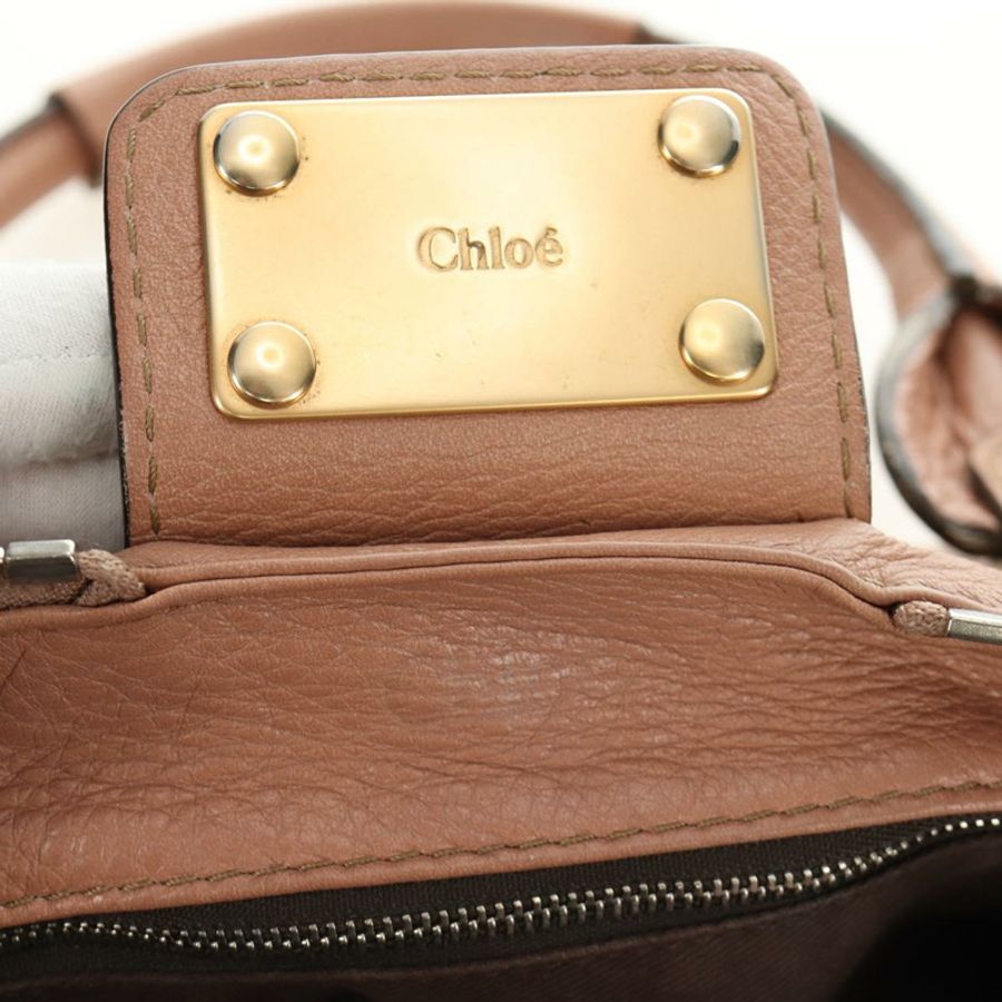 【日本直送】Chloe Paddington 手提包 皮革 米色 金色銀色 正品 am12019V-22
