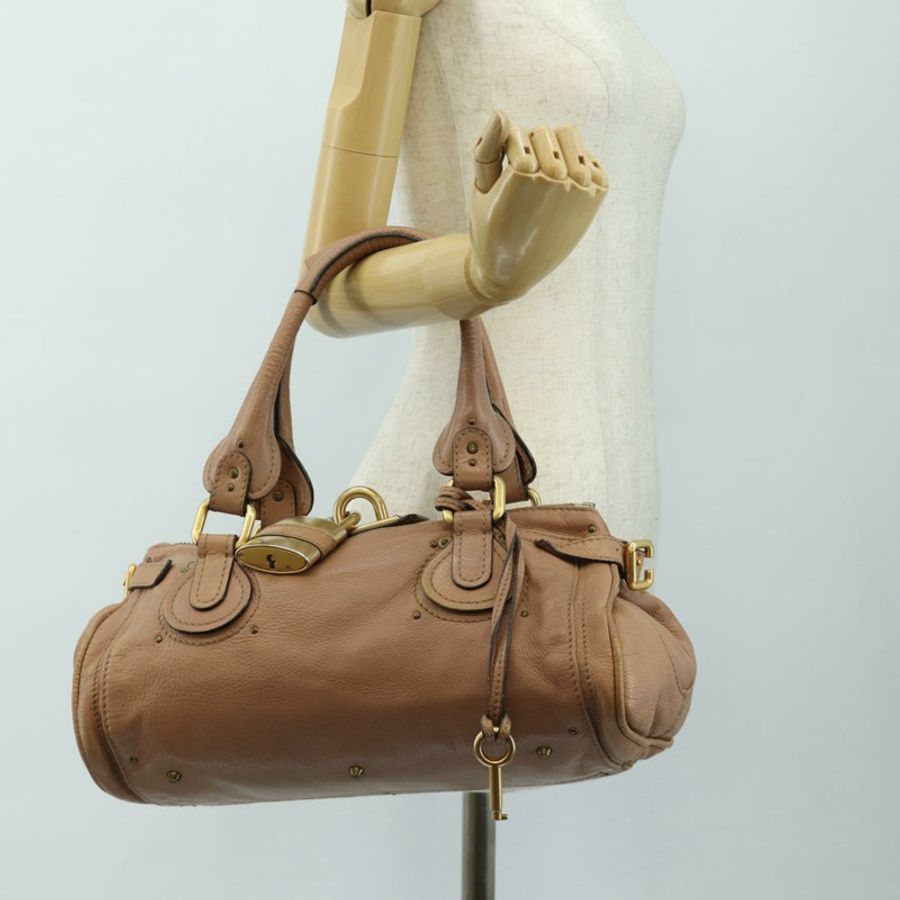 【日本直送】Chloe Paddington 手提包 皮革 米色 金色銀色 正品 am12019V-27
