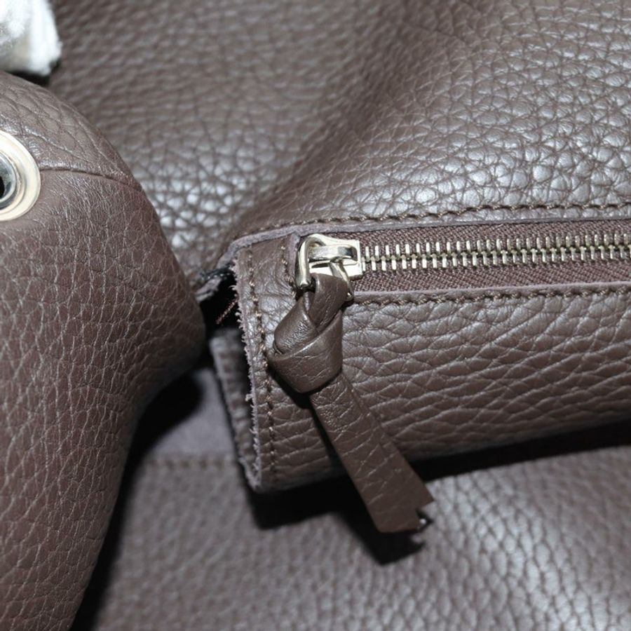 【日本直送】BOTTEGA VENETA 棕色真皮手提包 am12017V-19