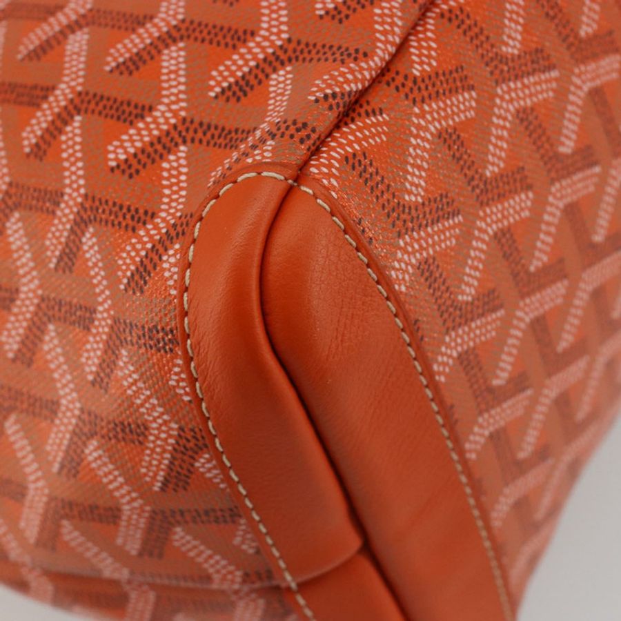 【日本直送】GOYARD 人字紋 Artois PM 手提包 PVC 皮革 橙色 正品 am11996SM-15