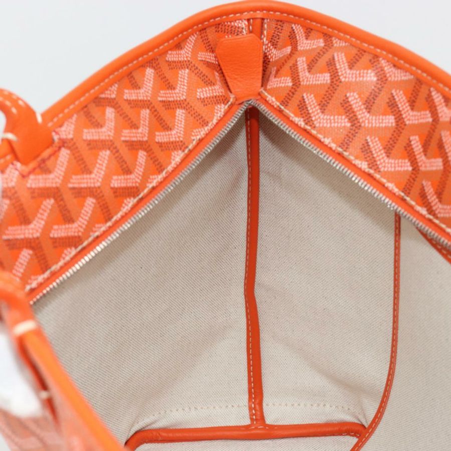 【日本直送】GOYARD 人字紋 Artois PM 手提包 PVC 皮革 橙色 正品 am11996SM-18