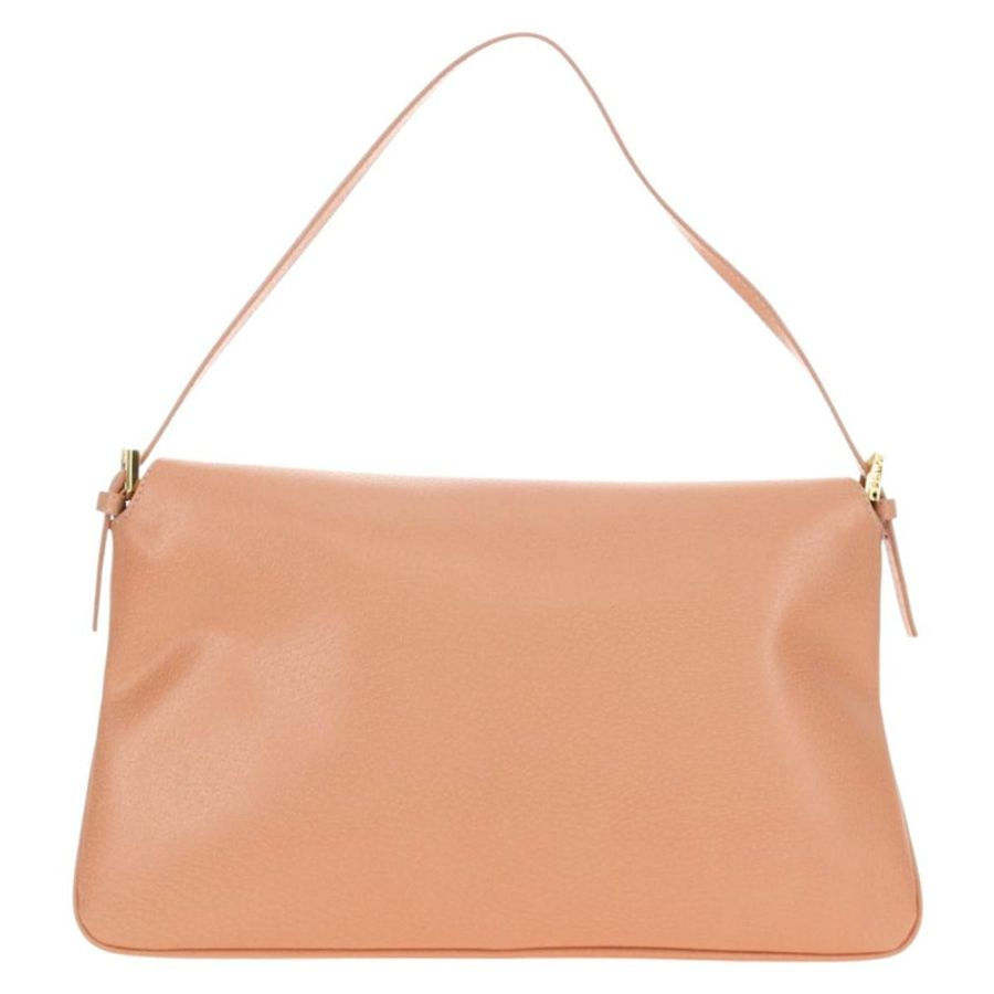 【日本直送】FENDI Mamma Baguette 肩背包 皮革 橘色 金色 正品 am12021SAM-1