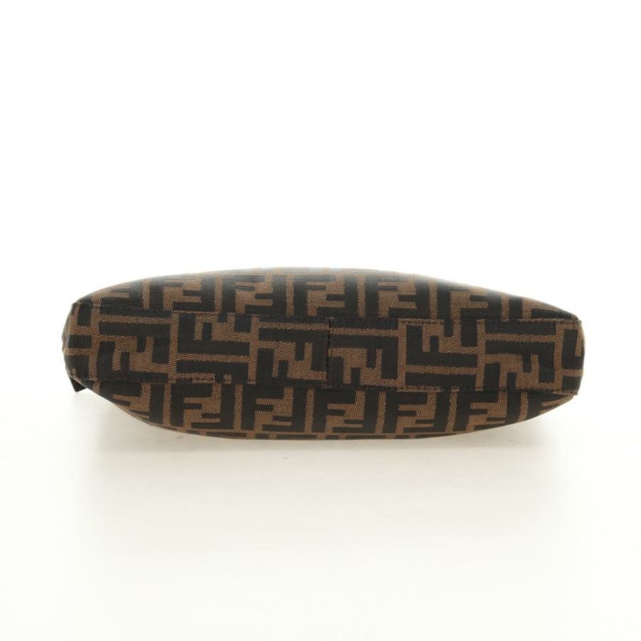【日本直送】FENDI Zucca帆布Mamma Baguette單肩包 黑色棕色 正品 am12003V-4