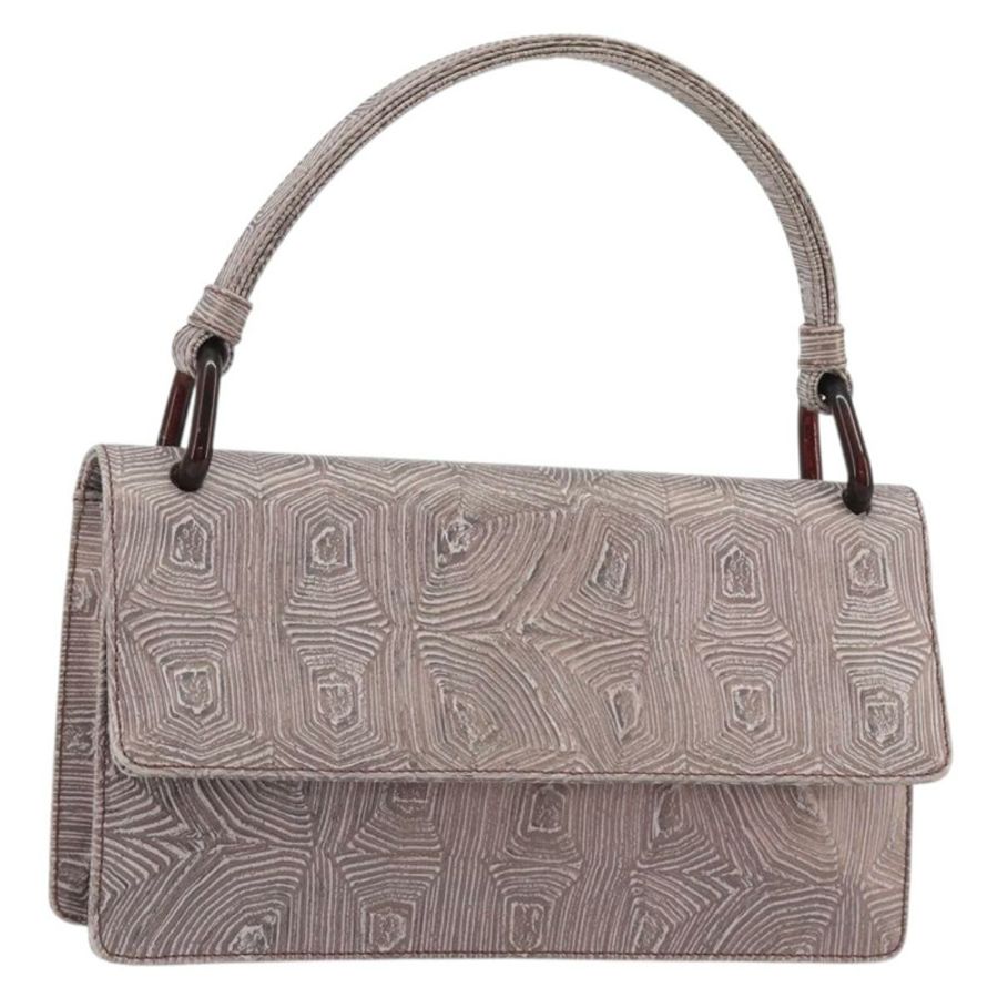 【日本直送】PRADA 手提包 皮革 紫色 銀色 正品 am12034V-0