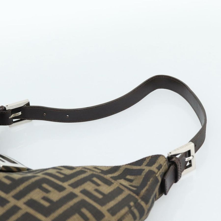 【日本直送】FENDI Zucca帆布Mamma Baguette單肩包 黑色棕色 正品 189740V-13