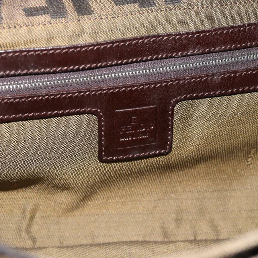 【日本直送】FENDI Zucca帆布Mamma Baguette單肩包 黑色棕色 正品 189740V-17