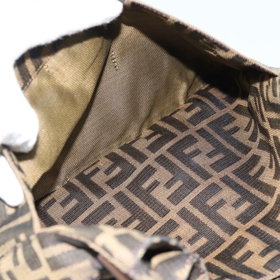 【日本直送】FENDI Zucca帆布Mamma Baguette單肩包 黑色棕色 正品 189740V-22