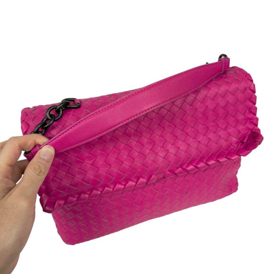 BOTTEGA VENETA 織皮 肩背包-13