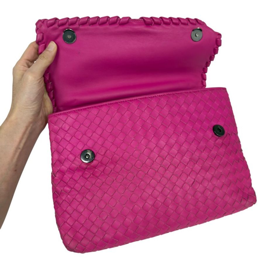 BOTTEGA VENETA 織皮 肩背包-15