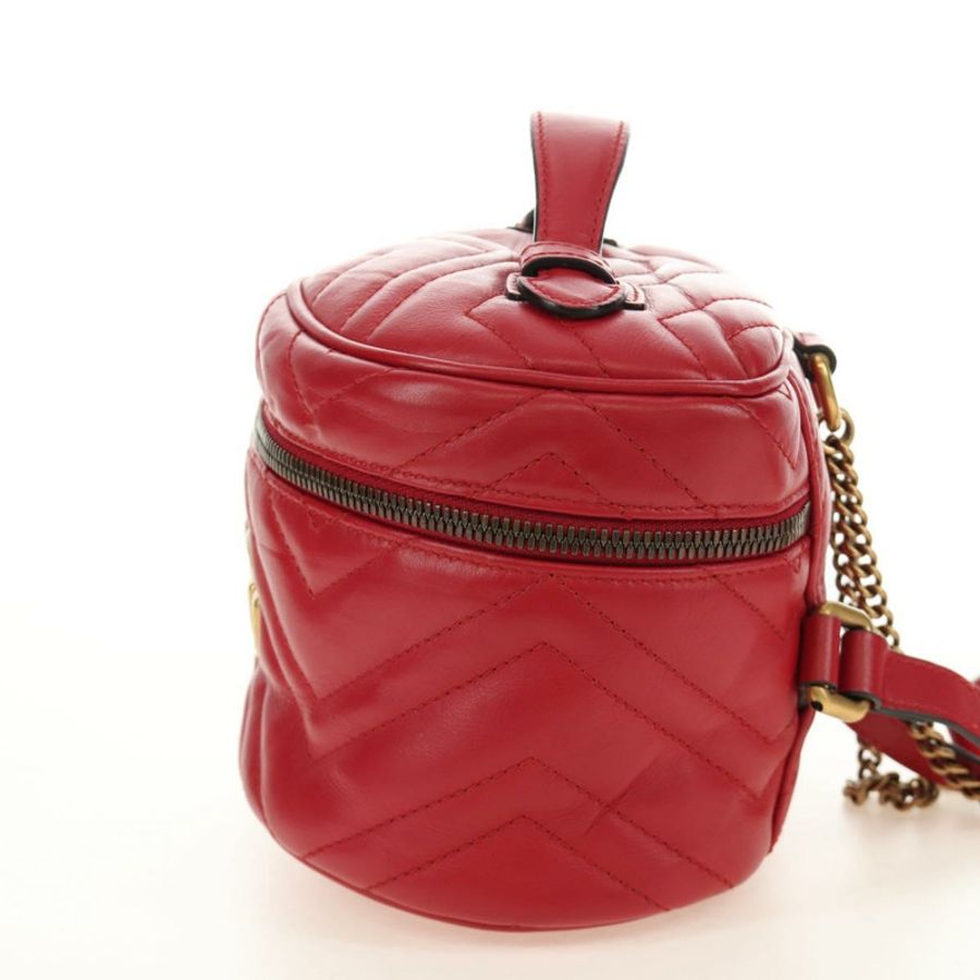 【日本直送】GUCCI 紅色金色皮革單肩包 598594 正品 bs35771V-3