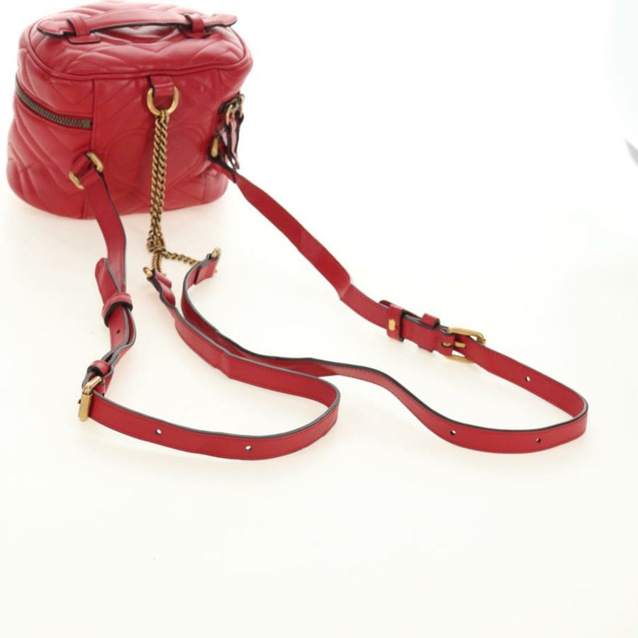 【日本直送】GUCCI 紅色金色皮革單肩包 598594 正品 bs35771V-7