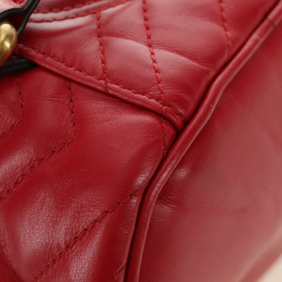 【日本直送】GUCCI 紅色金色皮革單肩包 598594 正品 bs35771V-21