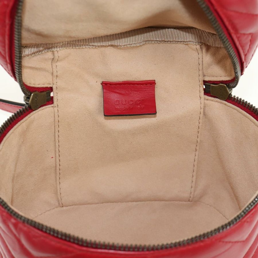 【日本直送】GUCCI 紅色金色皮革單肩包 598594 正品 bs35771V-28