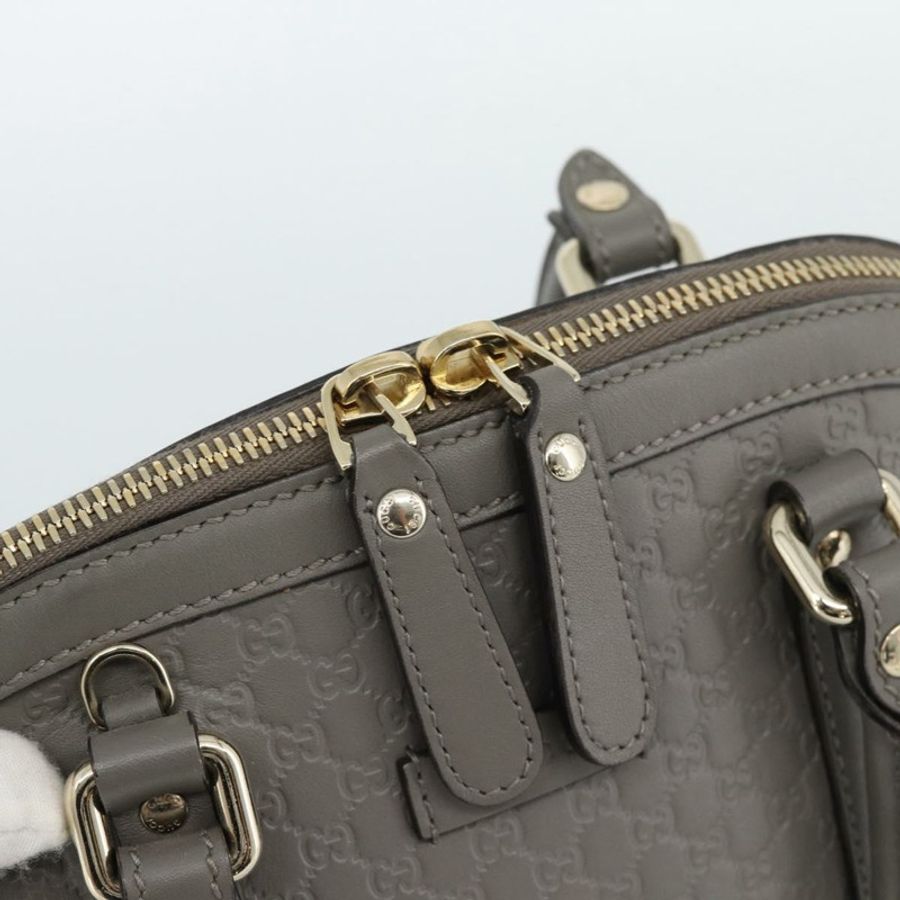 【日本直送】GUCCI Micro GG 帆布 Guccissima 手提包 皮革 灰色 金色 449654 正品 188568A-9