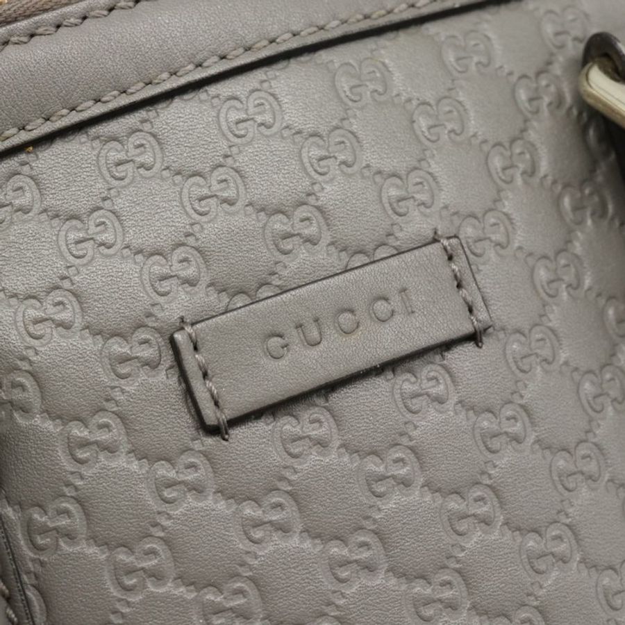 【日本直送】GUCCI Micro GG 帆布 Guccissima 手提包 皮革 灰色 金色 449654 正品 188568A-16