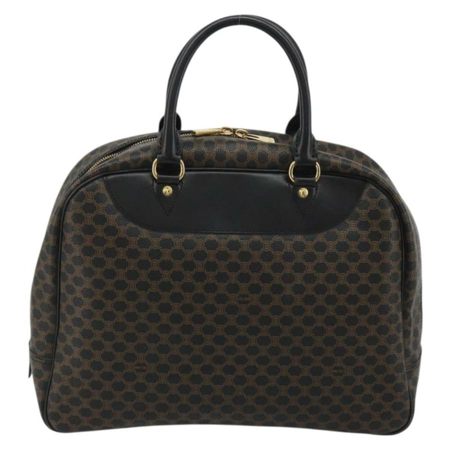 【日本直送】CELINE Macadam帆布手提包 PVC皮革 黑色 金色 正品 188316V-1