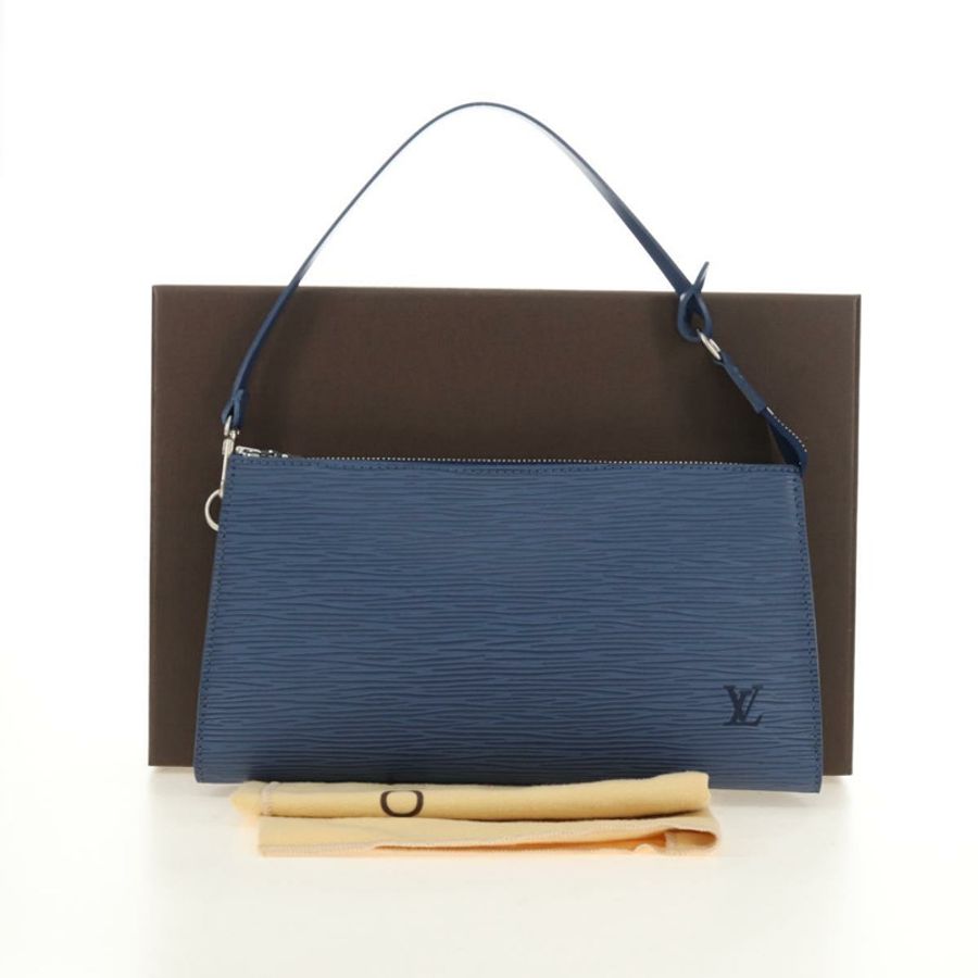 【日本直送】路易威登 Epi Pochette 配件袋藍色 M52945 LV 正品 189654V-11