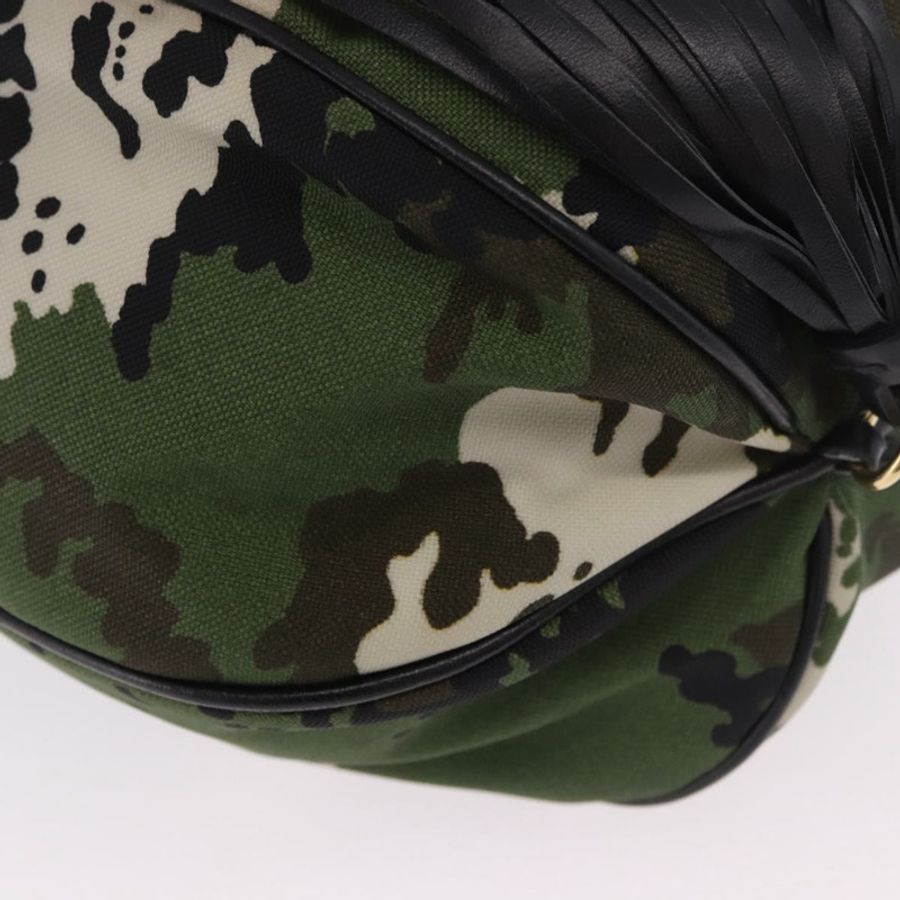 【日本直送】Miu Miu 手袋 帆布 2way 綠金 正品 ka4993A-14