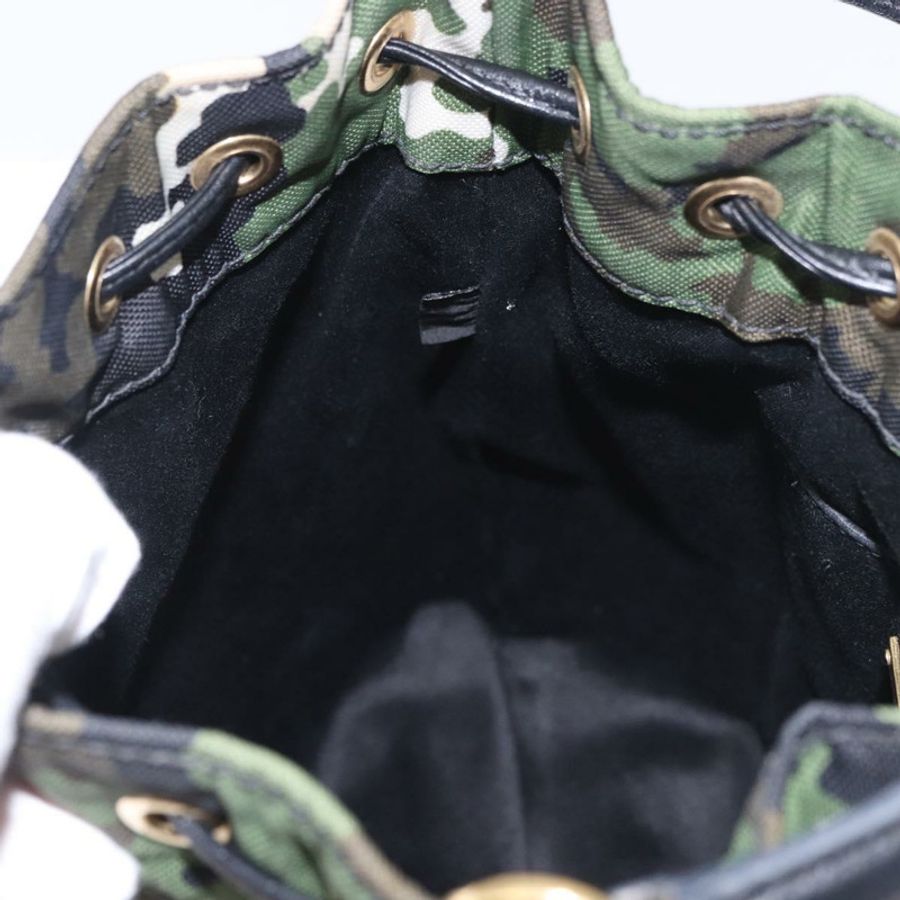【日本直送】Miu Miu 手袋 帆布 2way 綠金 正品 ka4993A-23