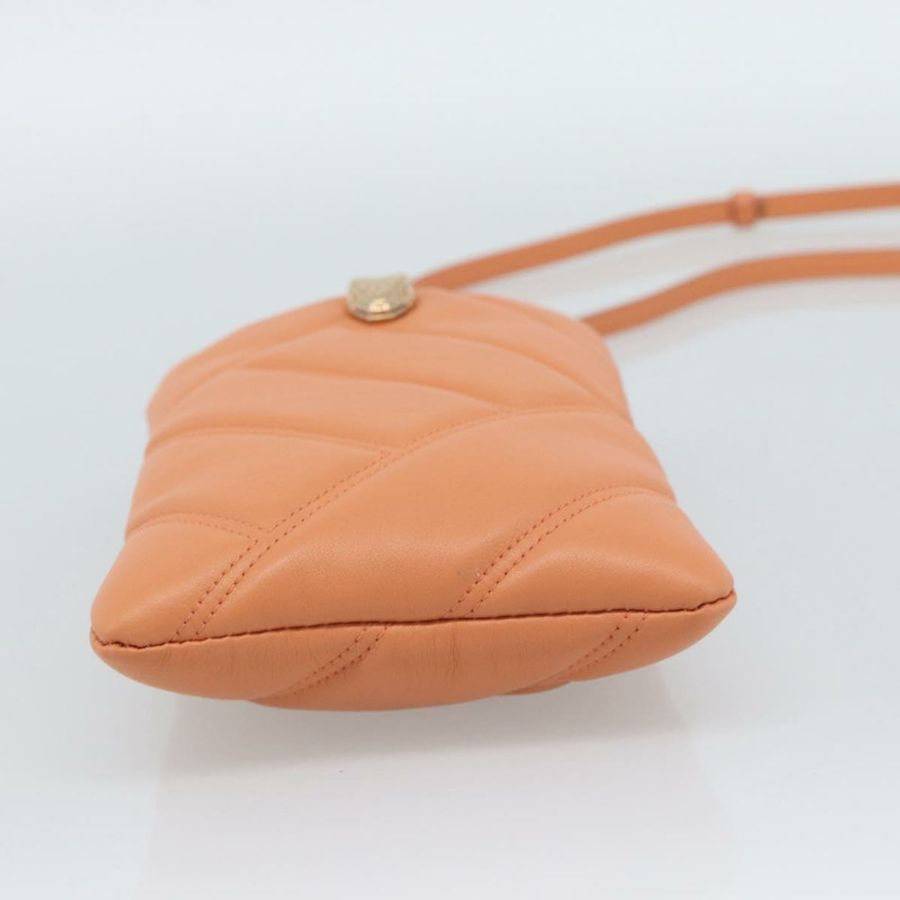 【日本直送】寶格麗(BVLGARI)橙色金色皮革單肩包,正品編號ka5074M-4