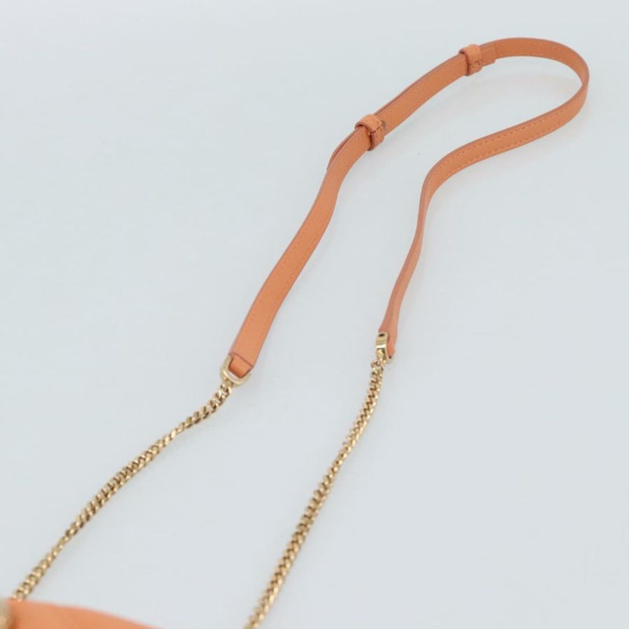 【日本直送】寶格麗(BVLGARI)橙色金色皮革單肩包,正品編號ka5074M-7
