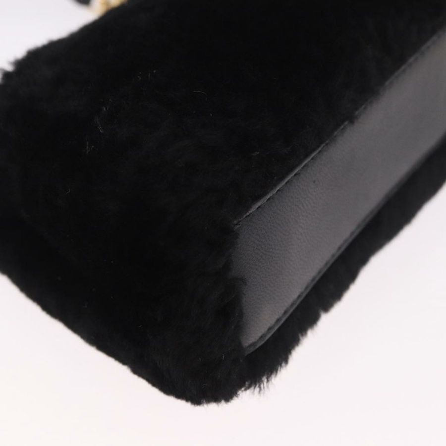 【日本直送】FENDI Micro Peek A Boo 手提包,黑色金邊剪絨款,正品 ka5035M-15