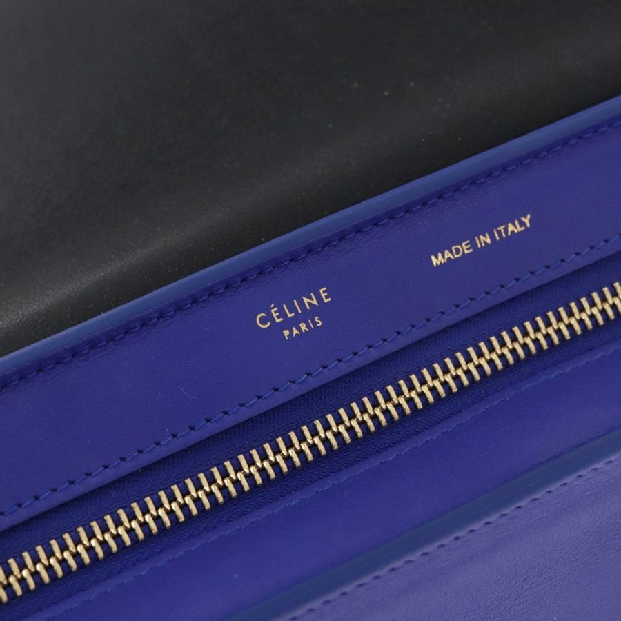 【日本直送】CELINE Trapeze 手提包 皮革 2way 紅色 黑色 Auth ka5041A-22