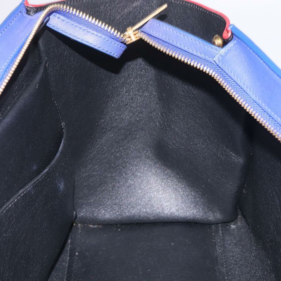 【日本直送】CELINE Trapeze 手提包 皮革 2way 紅色 黑色 Auth ka5041A-23