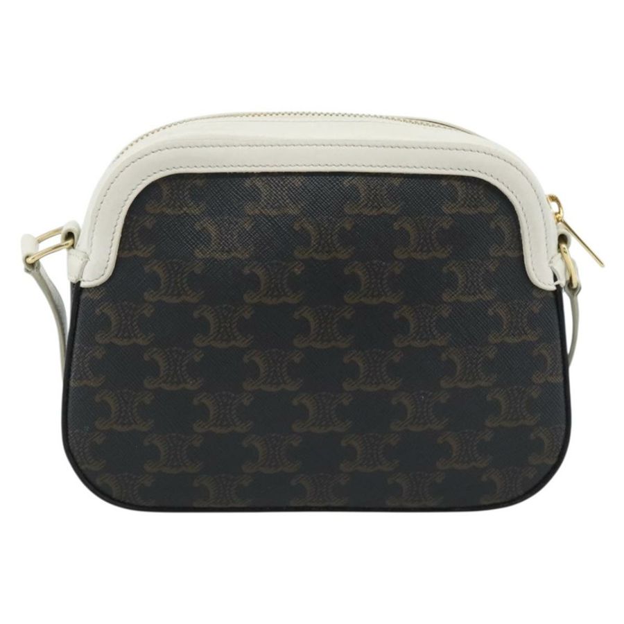 【日本直送】CELINE Triomphe 黑色金色皮革肩背包 正品 ka5013A-1