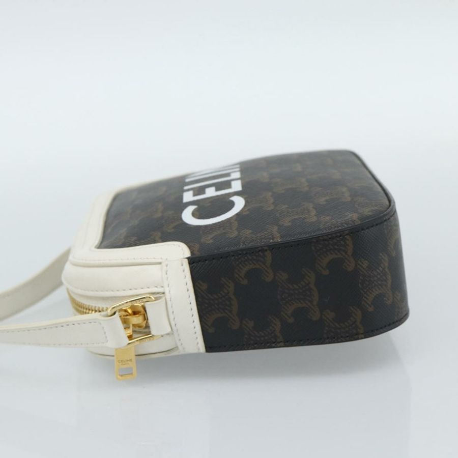 【日本直送】CELINE Triomphe 黑色金色皮革肩背包 正品 ka5013A-2