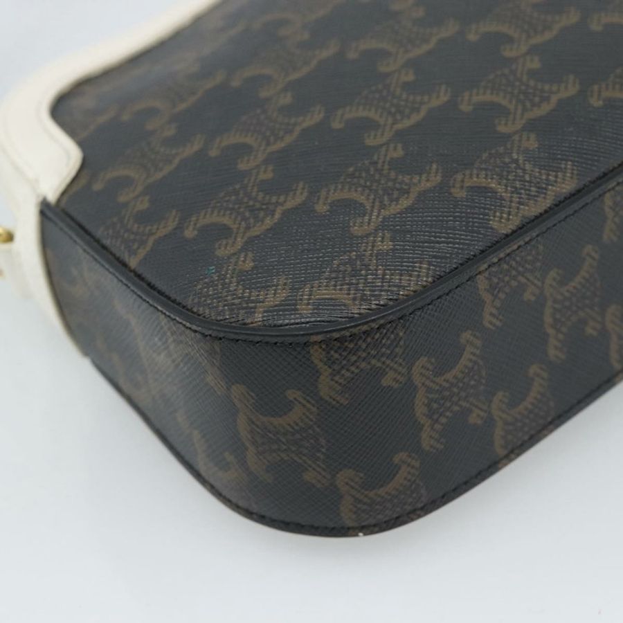【日本直送】CELINE Triomphe 黑色金色皮革肩背包 正品 ka5013A-15