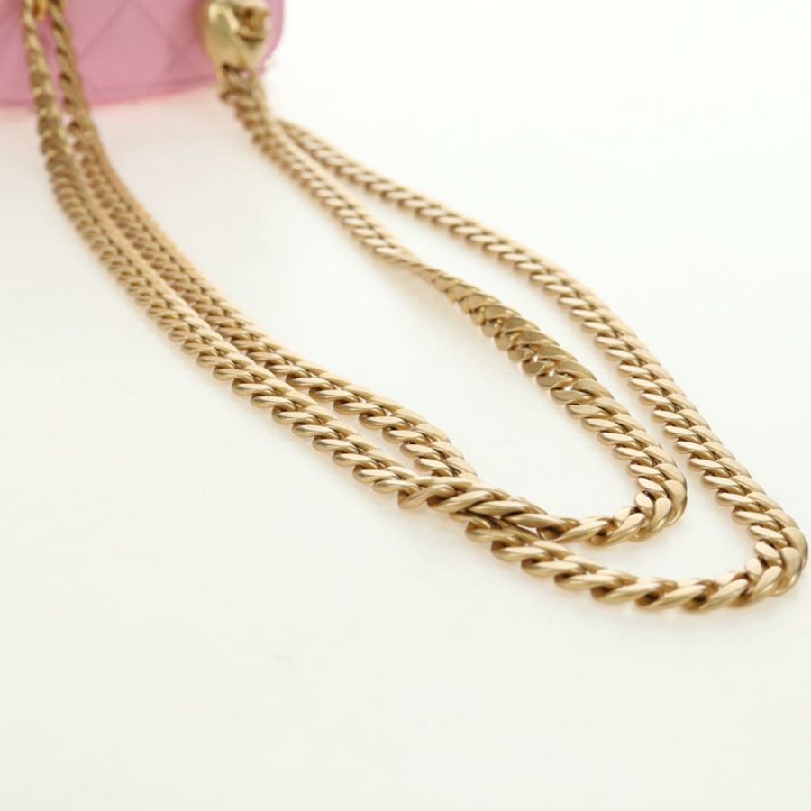 【日本直送】香奈兒 (CHANEL) 魚子醬紋粉紅金 CC 鏈條單背包 Auth hk3887SAM-6