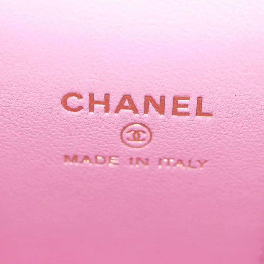 【日本直送】香奈兒 (CHANEL) 魚子醬紋粉紅金 CC 鏈條單背包 Auth hk3887SAM-22