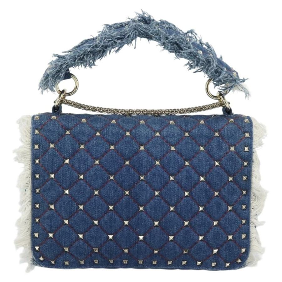 【日本直送】VALENTINO 牛仔布手提包 2way Blue Gold Auth ka5054M-1
