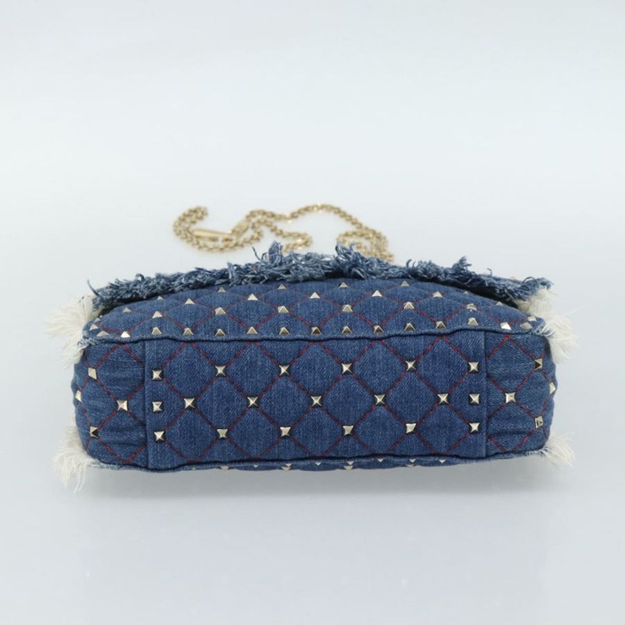 【日本直送】VALENTINO 牛仔布手提包 2way Blue Gold Auth ka5054M-4