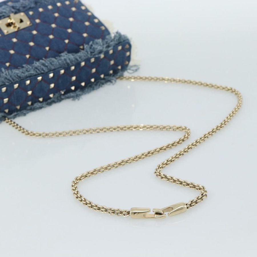 【日本直送】VALENTINO 牛仔布手提包 2way Blue Gold Auth ka5054M-8