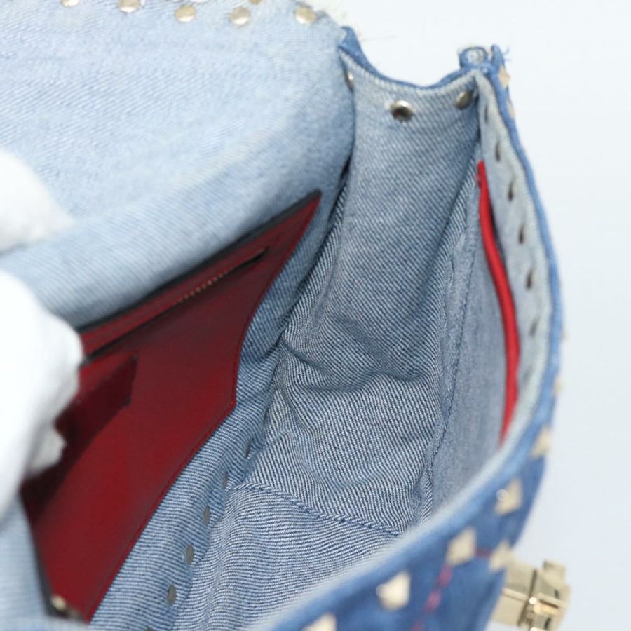 【日本直送】VALENTINO 牛仔布手提包 2way Blue Gold Auth ka5054M-19