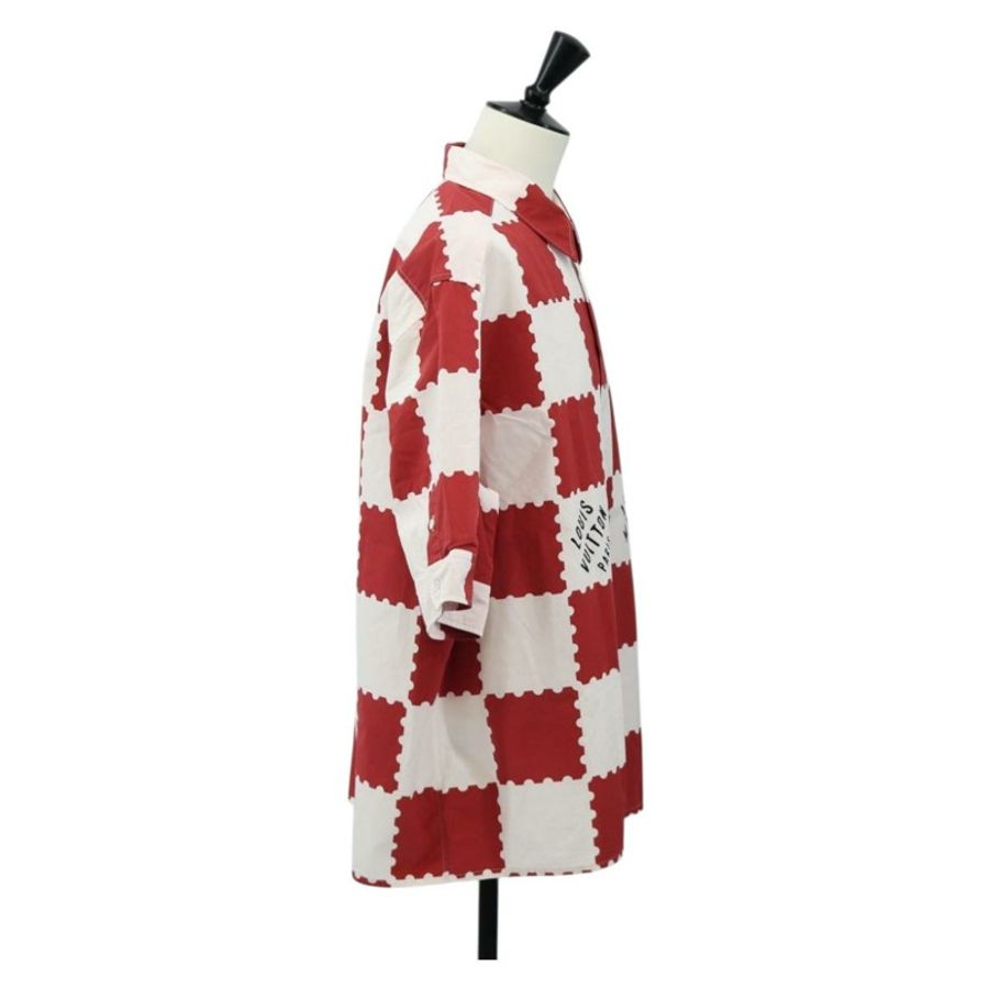【日本直送】路易威登 Damier Giant 短袖襯衫 LVMADE 4L 紅 LV 正品 190266SAM-3