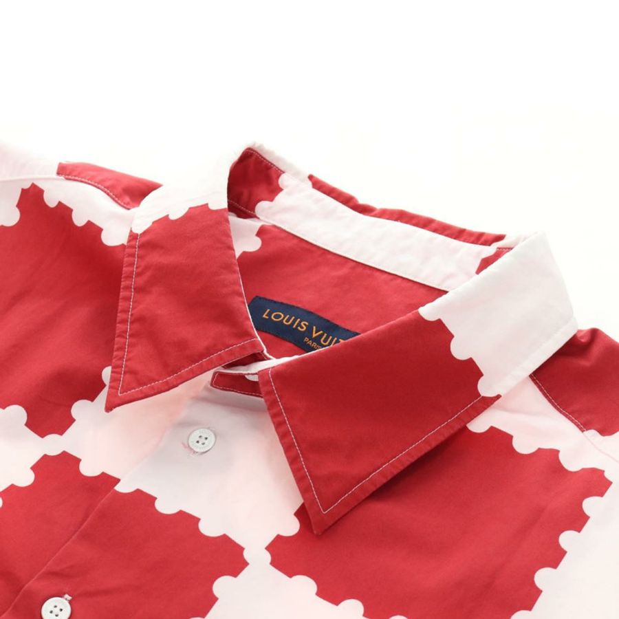 【日本直送】路易威登 Damier Giant 短袖襯衫 LVMADE 4L 紅 LV 正品 190266SAM-4