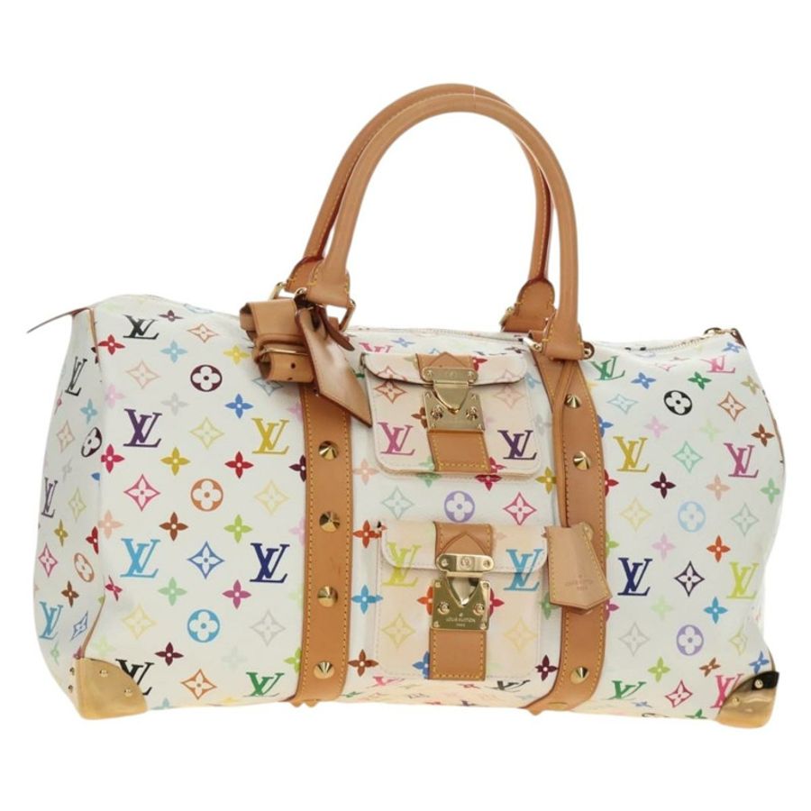 【日本直送】路易威登 Monogram Multicolor Keepall 45 旅行包 白色 M92641 LV 正品 190220SAV-0