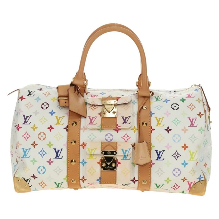 【日本直送】路易威登 Monogram Multicolor Keepall 45 旅行包 白色 M92641 LV 正品 190220SAV-12