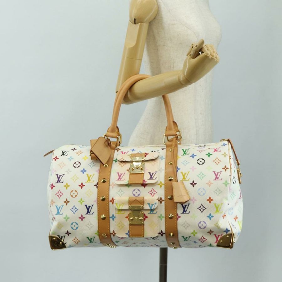 【日本直送】路易威登 Monogram Multicolor Keepall 45 旅行包 白色 M92641 LV 正品 190220SAV-26