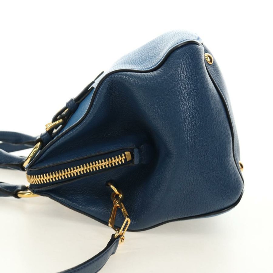 【日本直送】Miu Miu 手提包 皮革 兩用 藍色 金色 正品 190326M-2