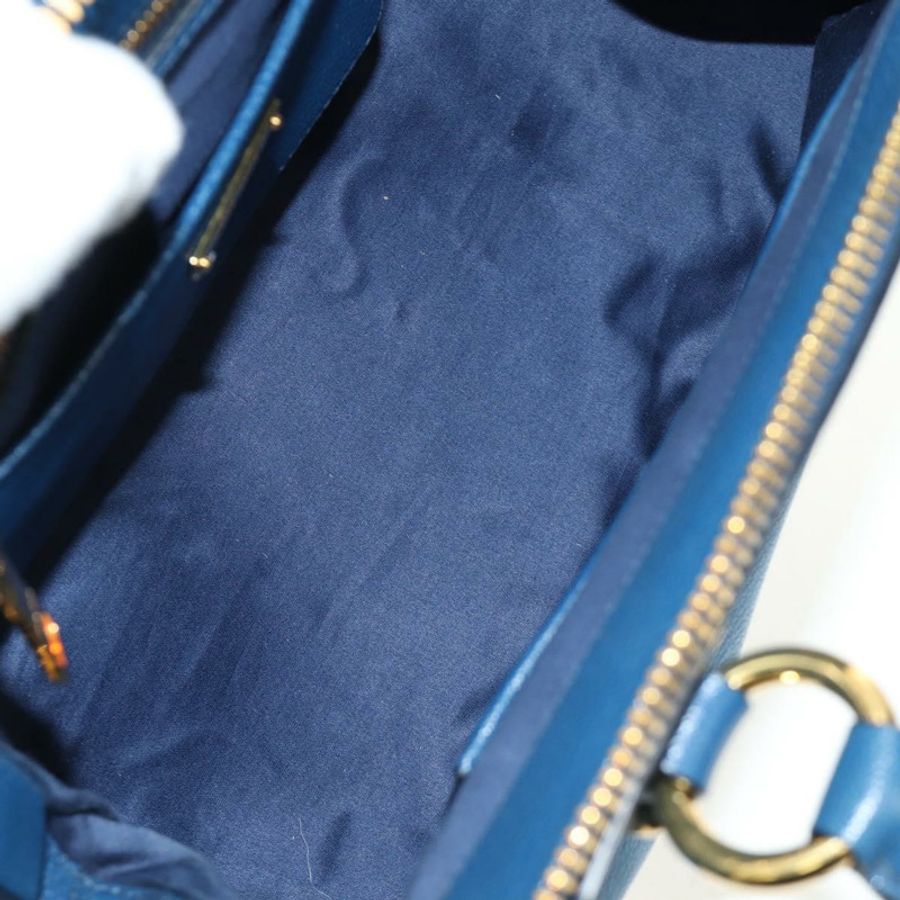 【日本直送】Miu Miu 手提包 皮革 兩用 藍色 金色 正品 190326M-9