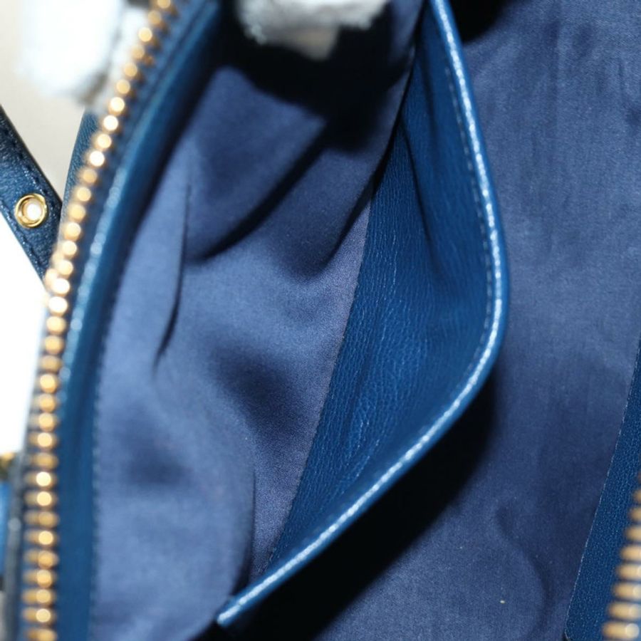 【日本直送】Miu Miu 手提包 皮革 兩用 藍色 金色 正品 190326M-24