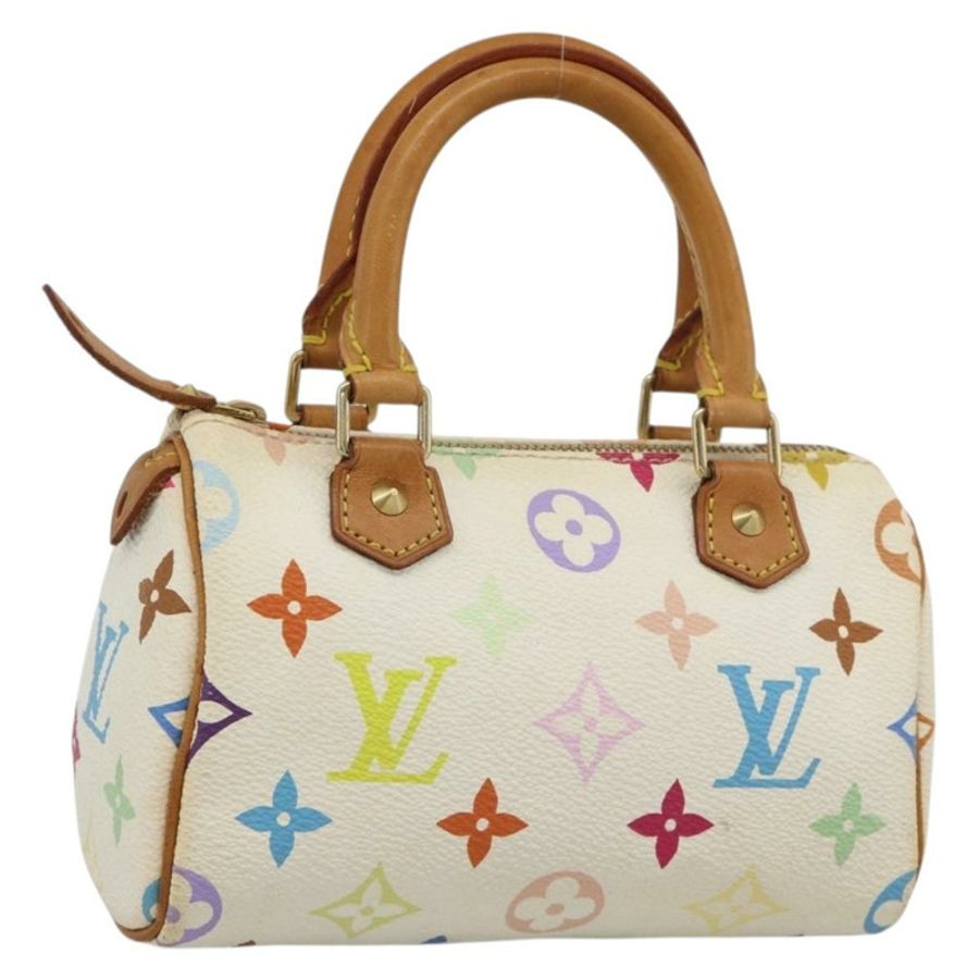 【日本直送】路易威登 Monogram Multicolor 迷你 Speedy 手提包 白色 M92645 正品 190228V-0