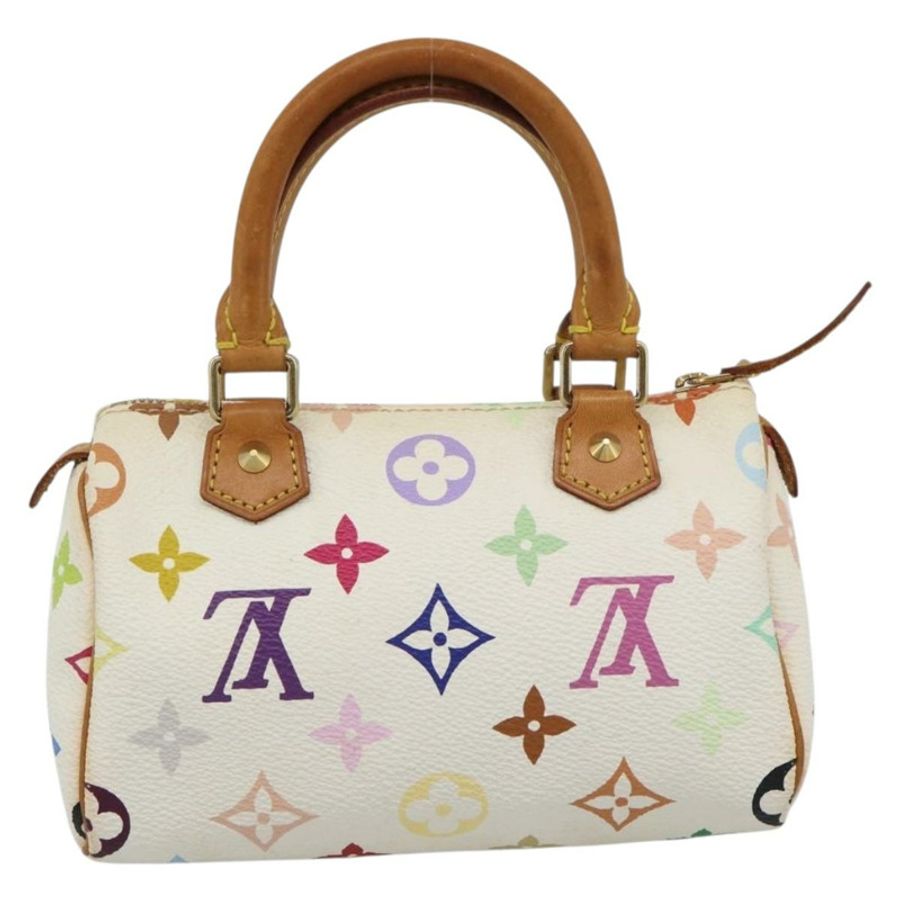 【日本直送】路易威登 Monogram Multicolor 迷你 Speedy 手提包 白色 M92645 正品 190228V-1