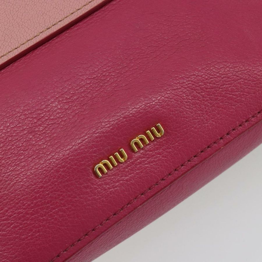 【日本直送】Miu Miu 粉紅金色皮革肩背包,正品編號 190333A-17