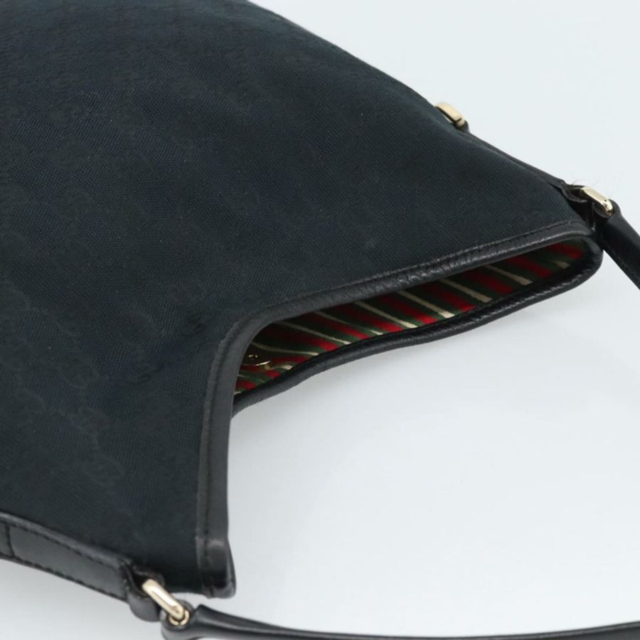 【日本直送】GUCCI GG帆布肩背包 黑色 金色 169947 正品 190317A-5