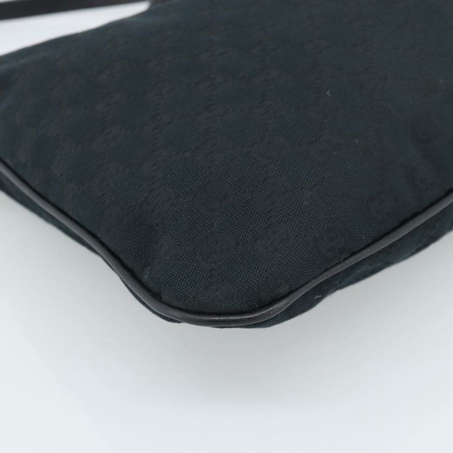 【日本直送】GUCCI GG帆布肩背包 黑色 金色 169947 正品 190317A-13